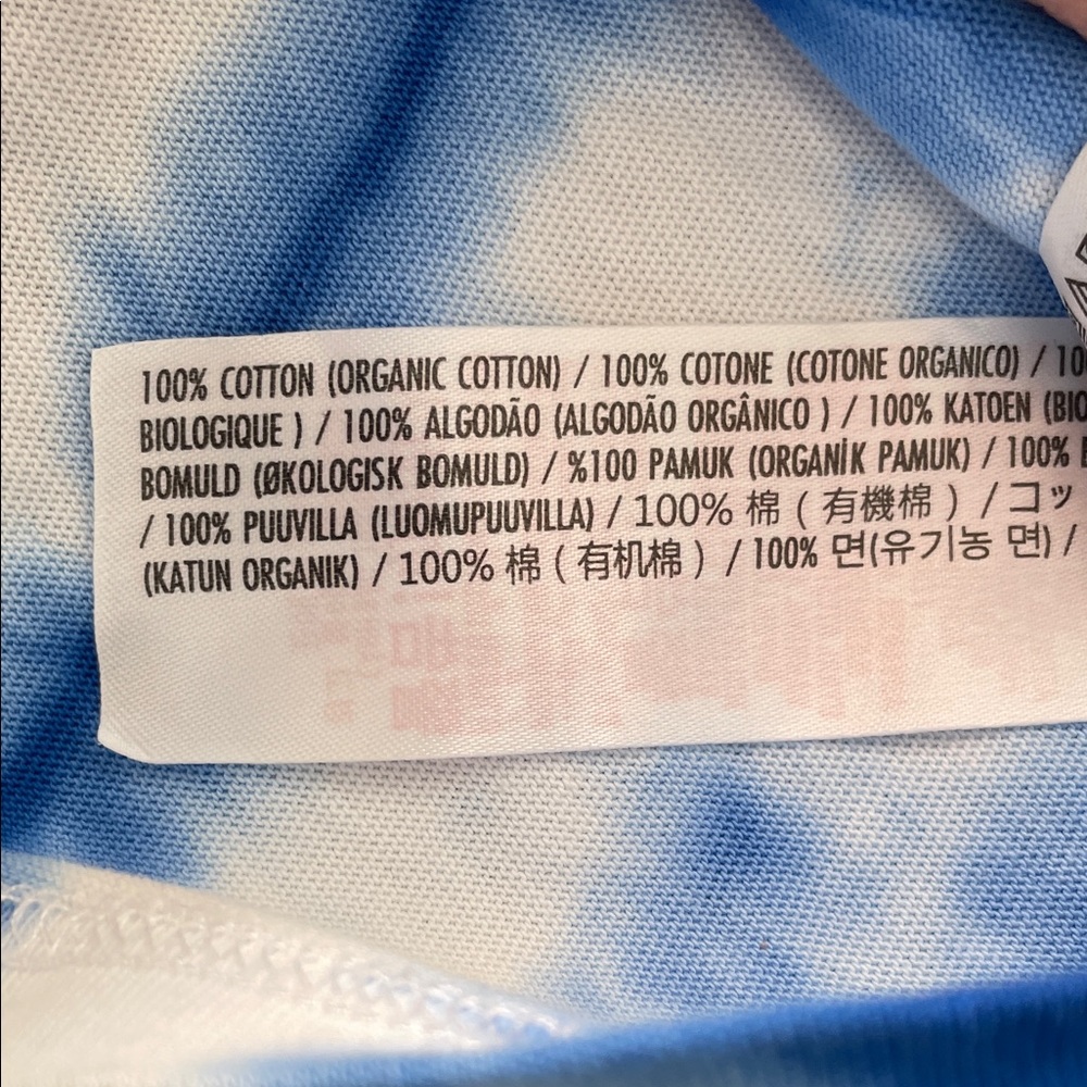 Disney Lady and the Tramp Tie-Dye Tee - Blue & White 2X New without Tags - Picture 7 of 11
